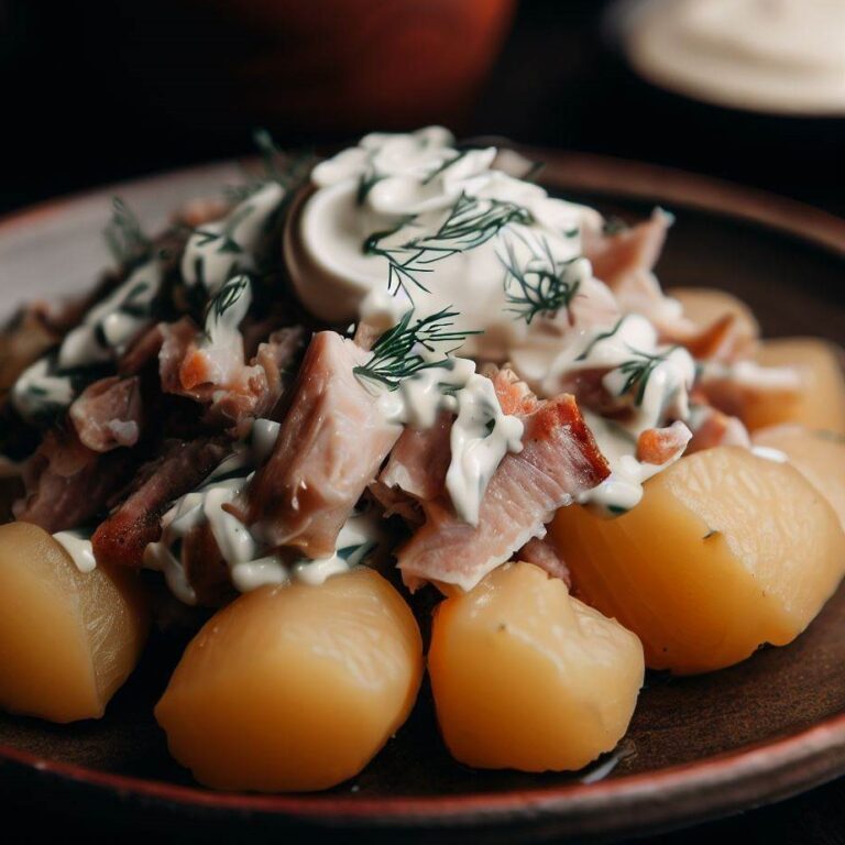 Salata de Peste Afumat cu Cartofi și Maioneză